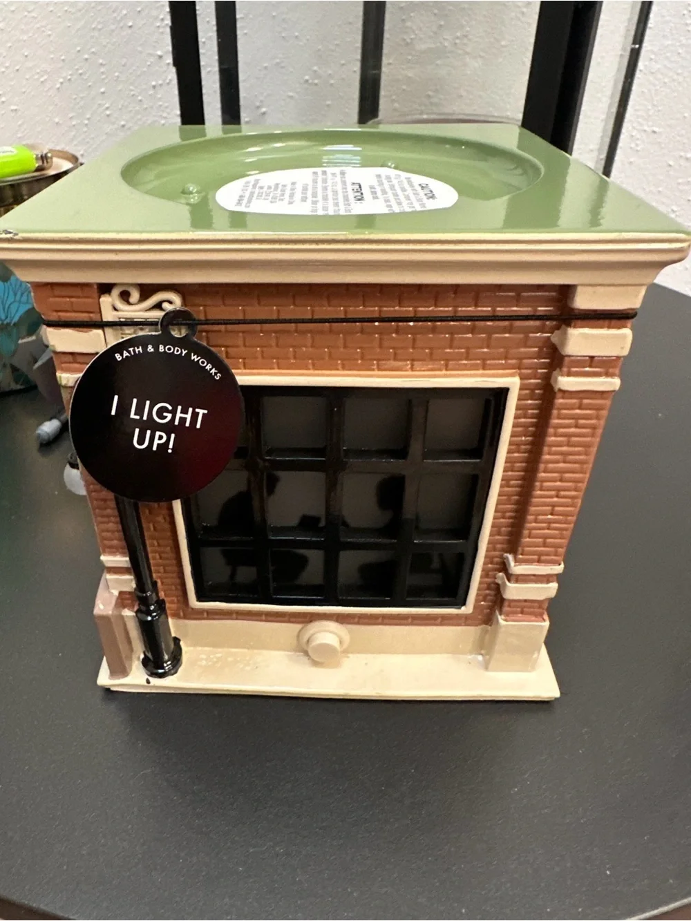 Bath & Body Works Green & Brown Coffee Shop Candle Holder